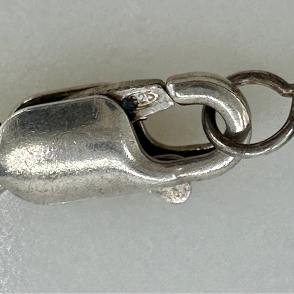 Tibetan Turquoise Stone Pendant Necklace Green Stone Beads Sterling Clasp 17” - Picture 7 of 11